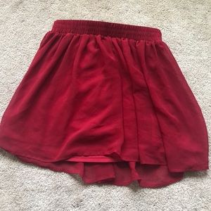 Red skirt